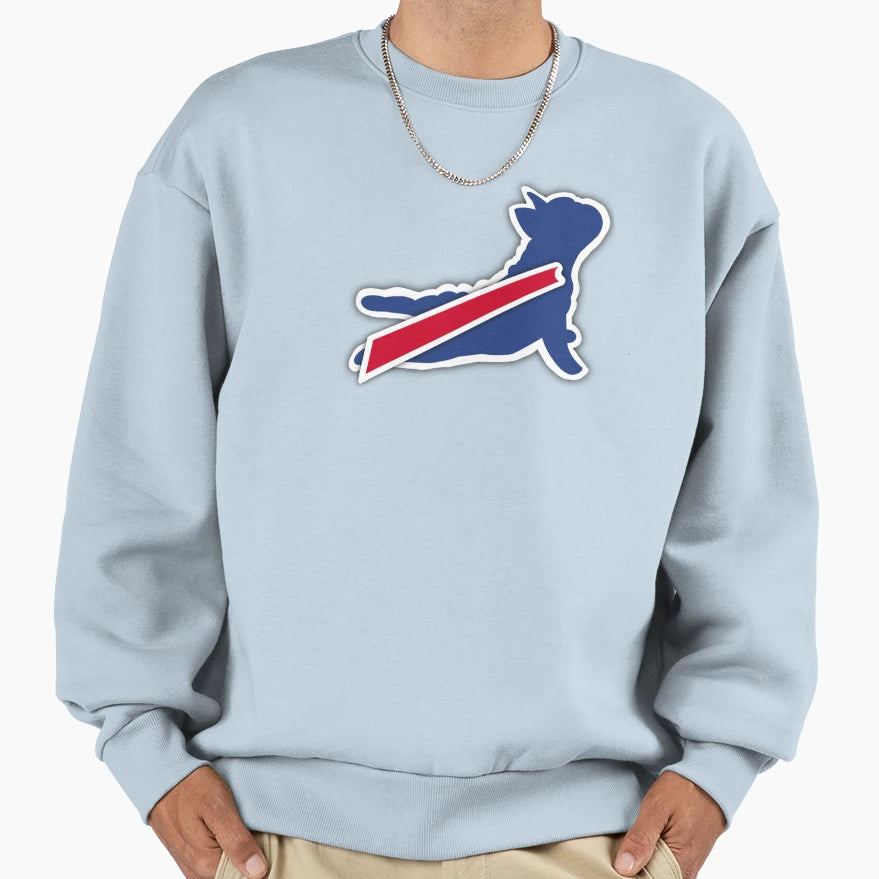 Buffalo Bills Frenchie Sweatshirt - Custom Art Print Men Women - T-Shirt, Sweatshirt, Hoodie