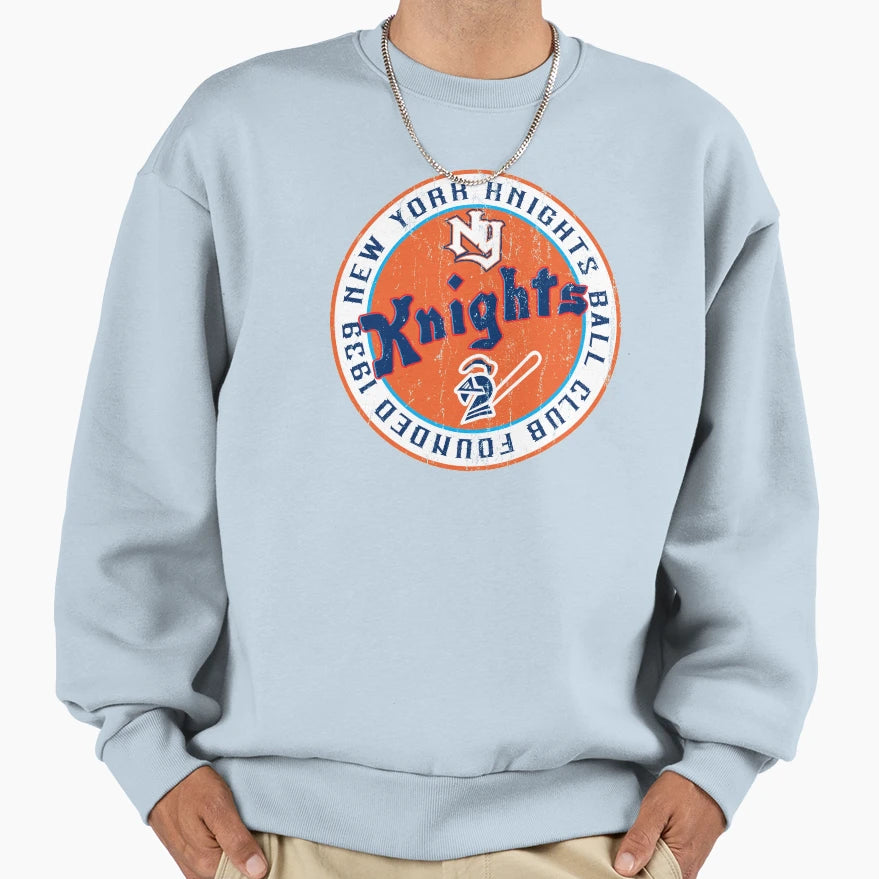 New York Knights Ball Club Seal Patch Sweatshirt - Custom Art Print Unisex - T-Shirt, Sweatshirt, Hoodie