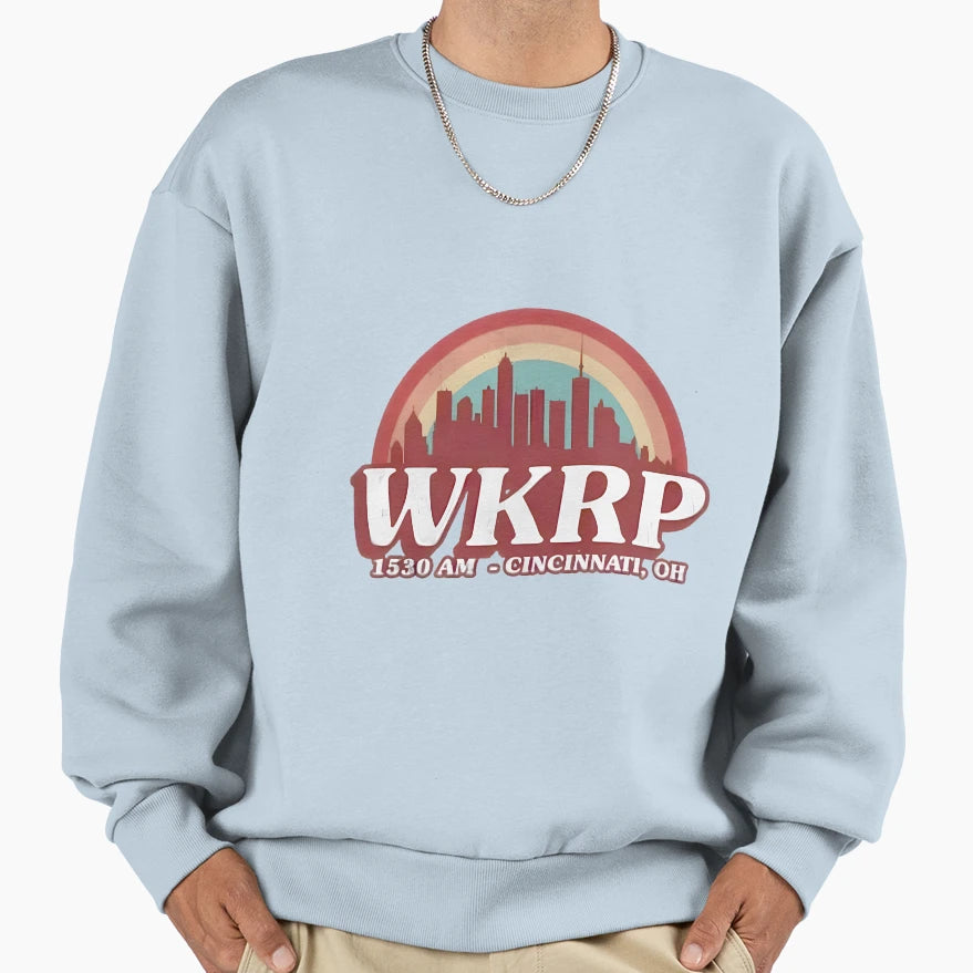 Wkrp Cincinnati Rainbow Sweatshirt - Casual Everyday Wear for Adults - T-Shirt, Sweatshirt, Hoodie