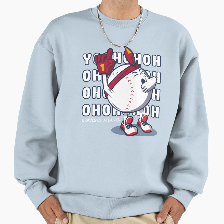 Funny Baseball Fan Sweatshirt - Minimalist Print Men Women - T-Shirt, Sweatshirt, Hoodie