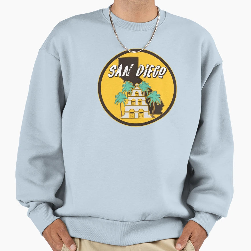 San Diego Mission Crest Sweatshirt - Streetwear Style Men Women - T-Shirt, Sweatshirt, Hoodie