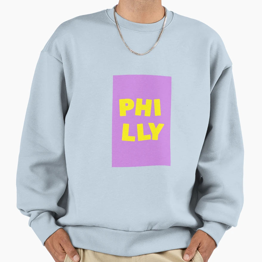 Philly Simple Decor Sweatshirt - Aesthetic Graphic Men Women - T-Shirt, Sweatshirt, Hoodie