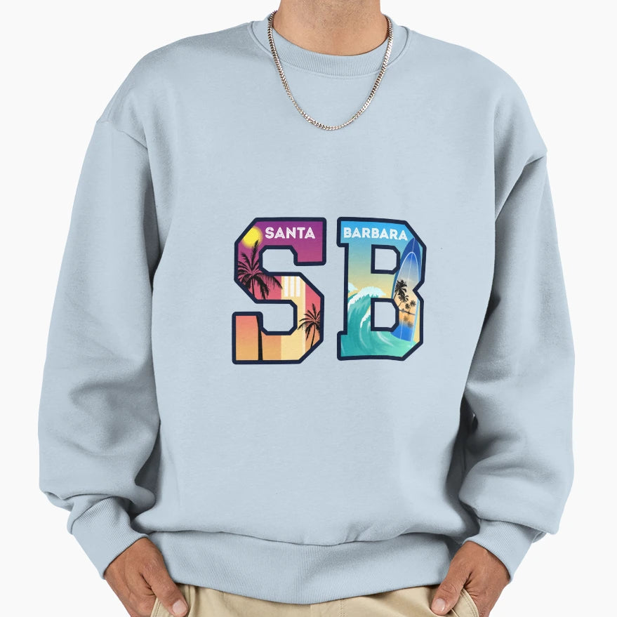 Santa Barbara Sweatshirt - Trendy Graphic Men Women - T-Shirt, Sweatshirt, Hoodie