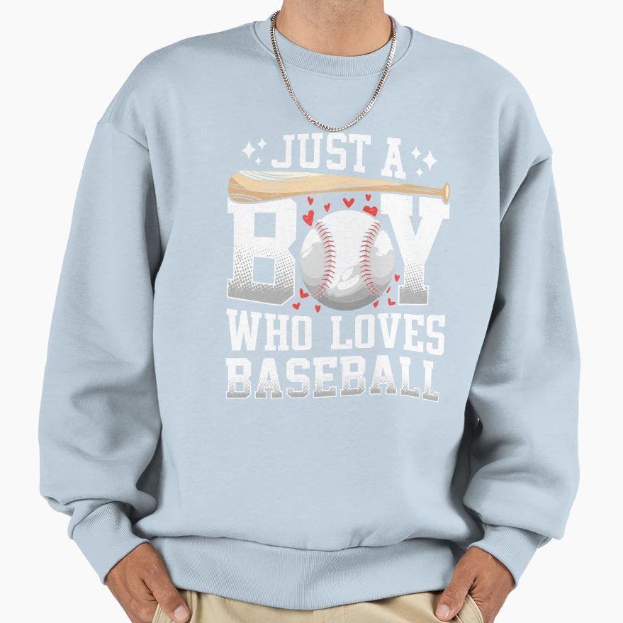 Funny Just Who Loves Baseball Sweatshirt - Novelty Apparel for Adults - T-Shirt, Sweatshirt, Hoodie