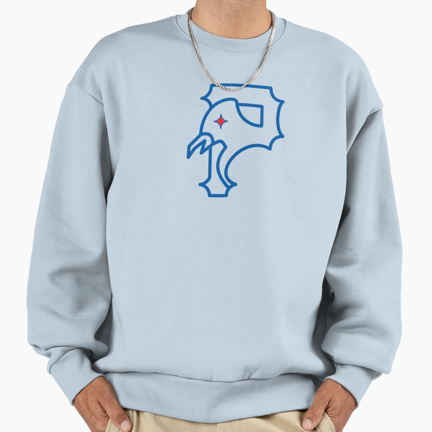 Steel City Symbol Blue N Redeye Sweatshirt - Casual Everyday Wear Unisex - T-Shirt, Sweatshirt, Hoodie