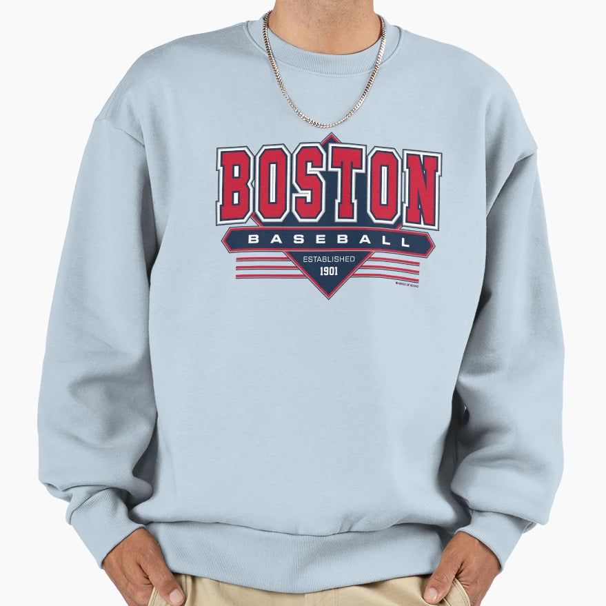 Boston Baseball Red Sox Inspired 90S Sweatshirt - Graphic Print Men Women - T-Shirt, Sweatshirt, Hoodie