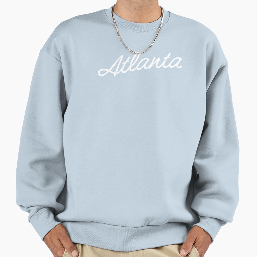 Atlanta Script Sweatshirt - Novelty Apparel Men Women - T-Shirt, Sweatshirt, Hoodie