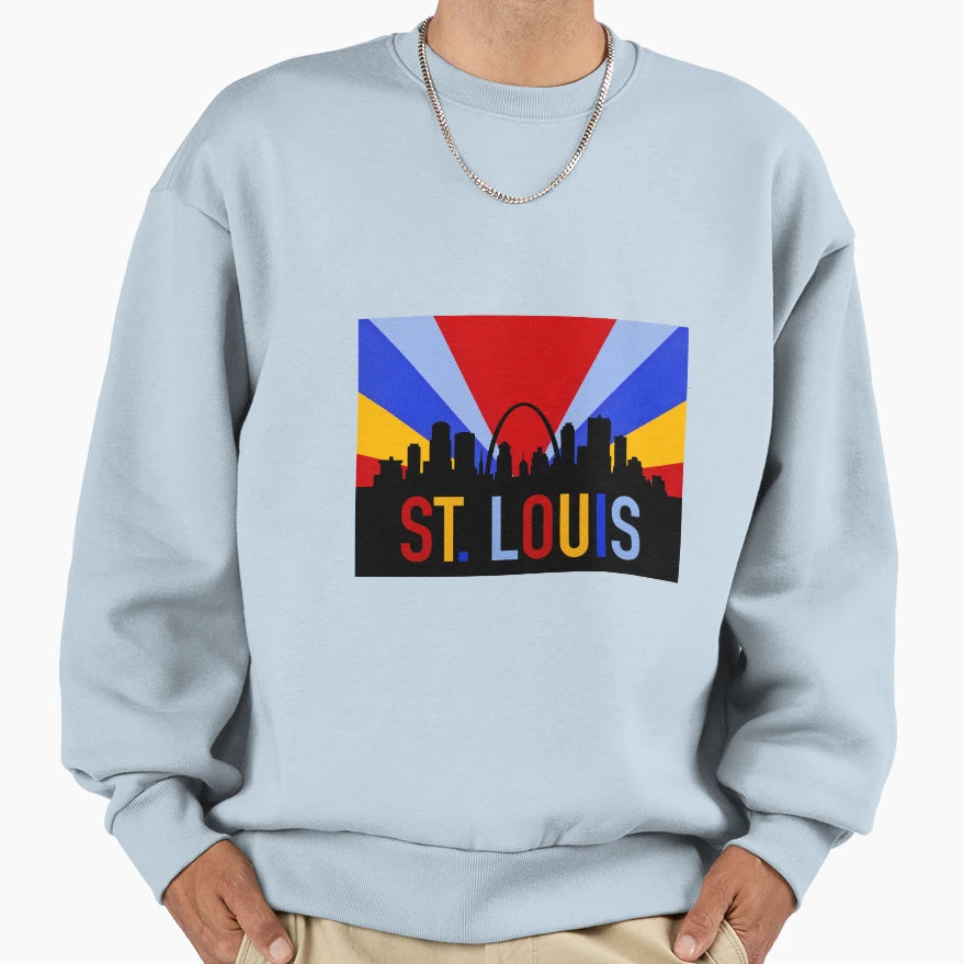 Saint Louis Red Yellow Blue Sweatshirt - Novelty Apparel Unisex - T-Shirt, Sweatshirt, Hoodie