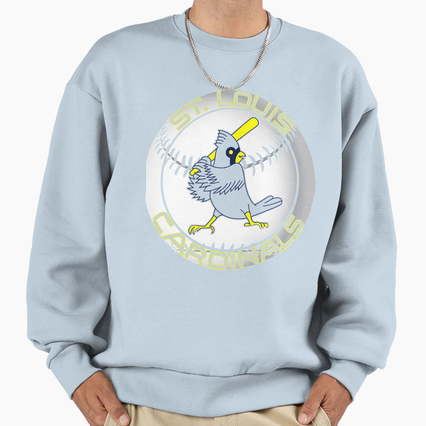 Ball Cardinal Red Baseball Costume Sweatshirt - Custom Art Print for Adults - T-Shirt, Sweatshirt, Hoodie