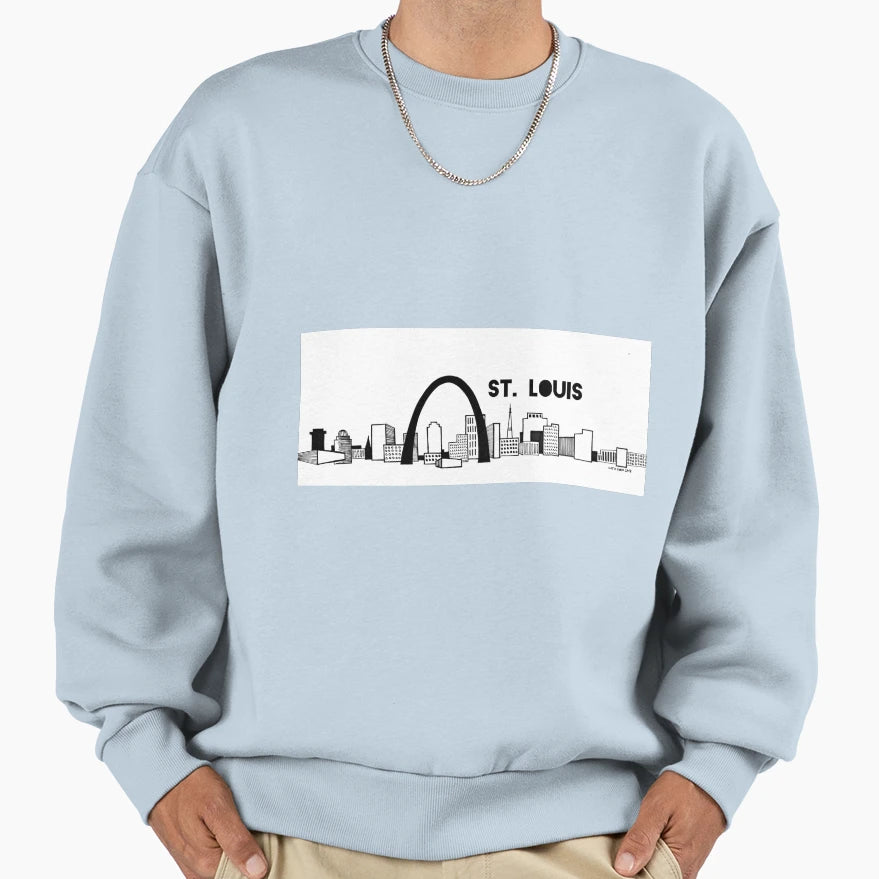 St Louis Skyline Sweatshirt - Fun Novelty Design Unisex - T-Shirt, Sweatshirt, Hoodie