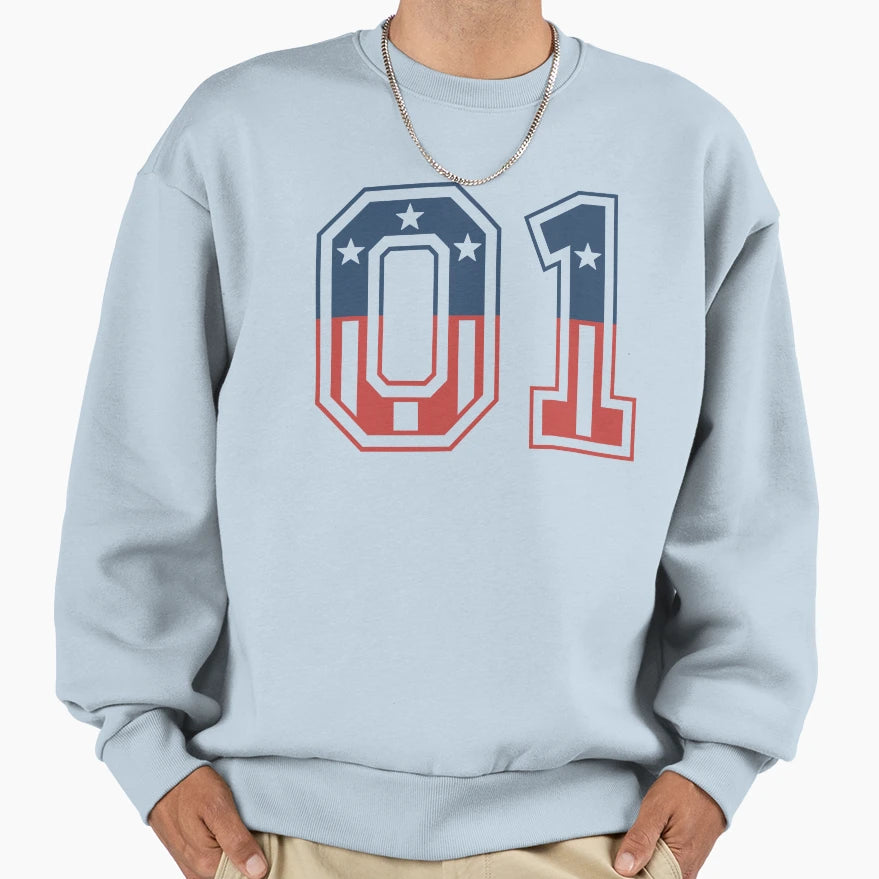 Number 01 Usa Sweatshirt - Streetwear Style Men Women - T-Shirt, Sweatshirt, Hoodie