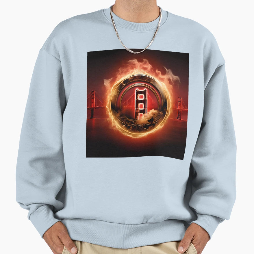 Champions Fire Golden Gate Sweatshirt - Fun Novelty Design for Adults - T-Shirt, Sweatshirt, Hoodie