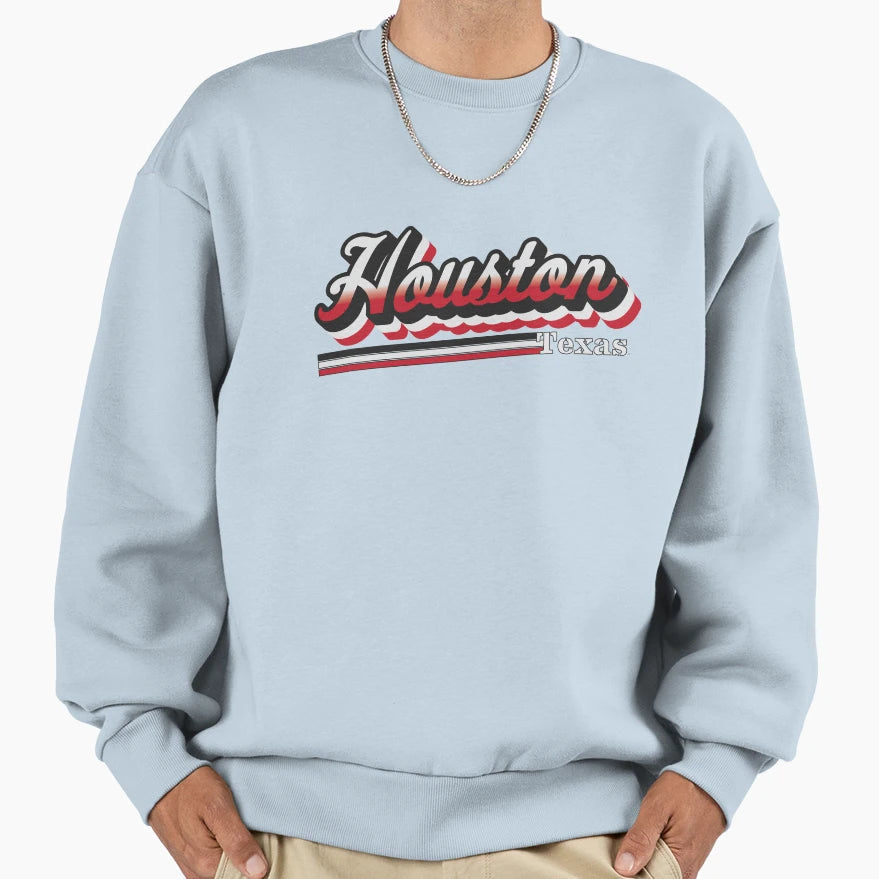 Houston Texas City Sweatshirt - Novelty Apparel for Adults - T-Shirt, Sweatshirt, Hoodie