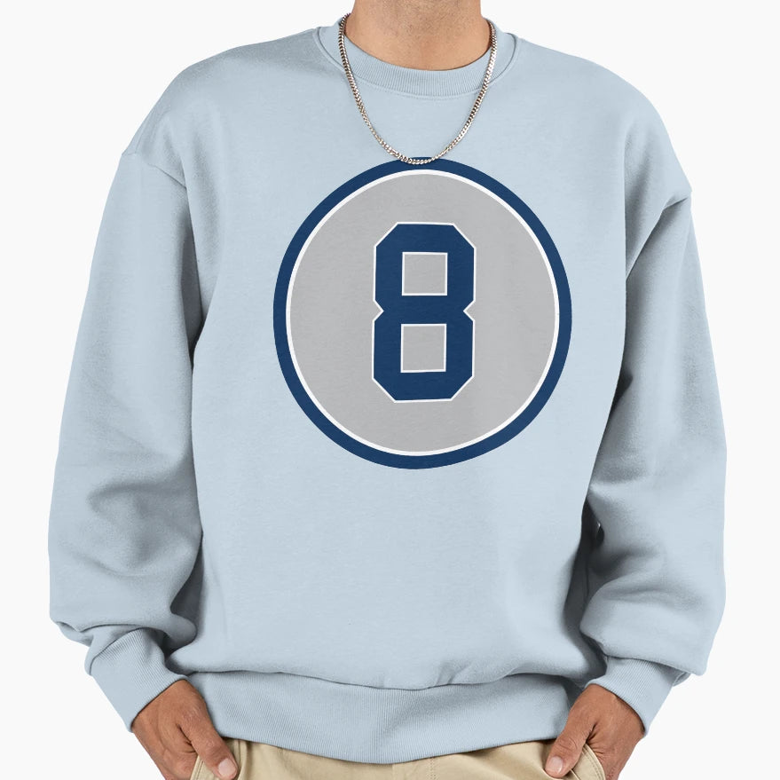Yogi Berra 8 Away Jersey Number Sweatshirt - Trendy Graphic for Adults - T-Shirt, Sweatshirt, Hoodie