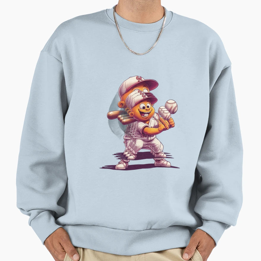 Cartoon Charachter Playing Sweatshirt - Casual Everyday Wear Unisex - T-Shirt, Sweatshirt, Hoodie
