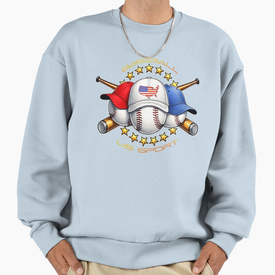 Baseball Us Sport Sweatshirt - Trendy Graphic Unisex - T-Shirt, Sweatshirt, Hoodie