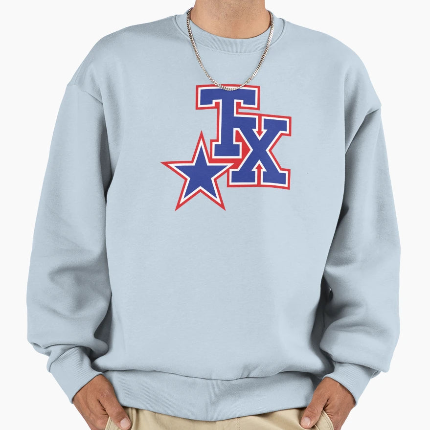 Lone Star State Tx R W B Sweatshirt - Minimalist Print for Adults - T-Shirt, Sweatshirt, Hoodie