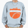 San Francisco Cali Skyline Baseball Sweatshirt - Unique Graphic Unisex - T-Shirt, Sweatshirt, Hoodie