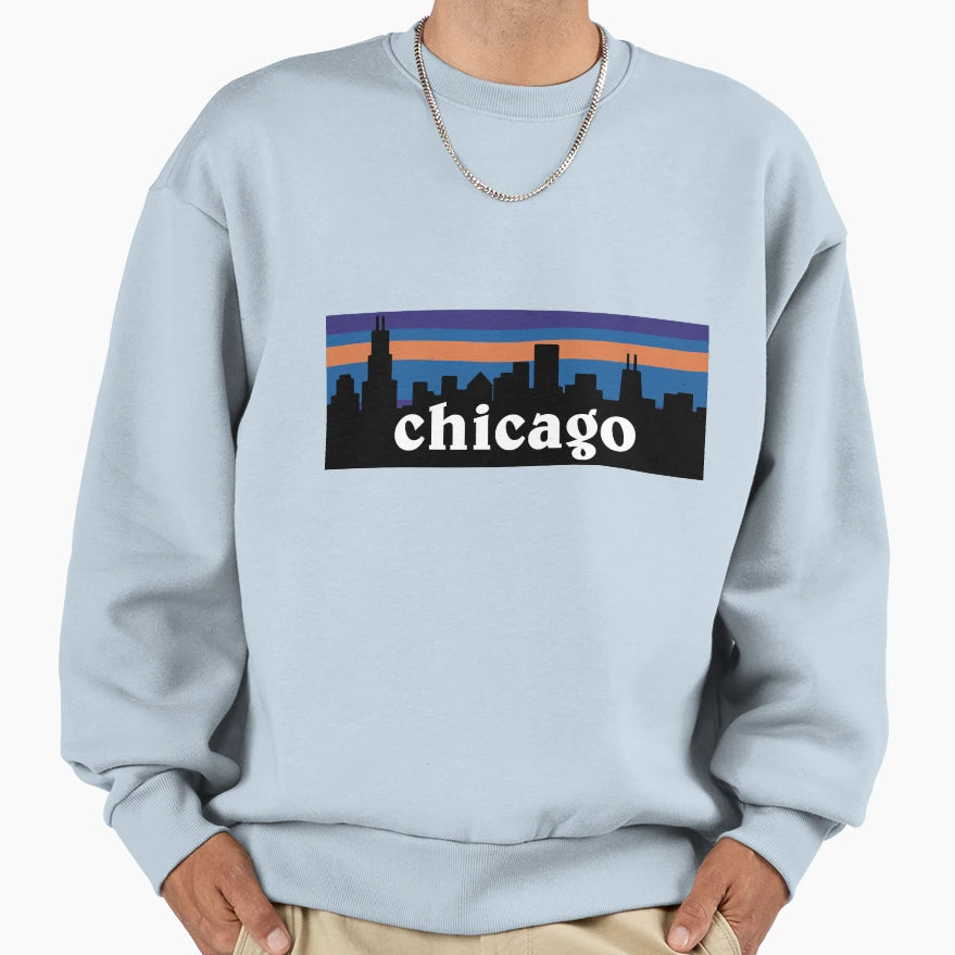 Chicago Skyline Sweatshirt - Novelty Apparel Men Women - T-Shirt, Sweatshirt, Hoodie