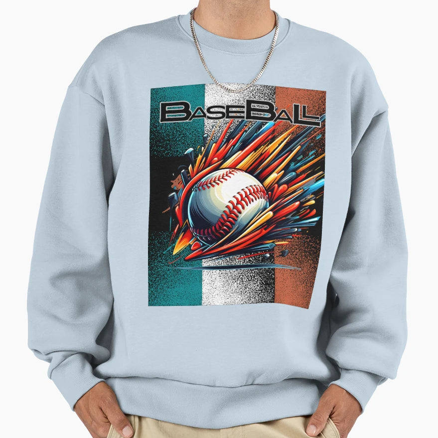 Baseball Sweatshirt - Novelty Apparel for Adults - T-Shirt, Sweatshirt, Hoodie