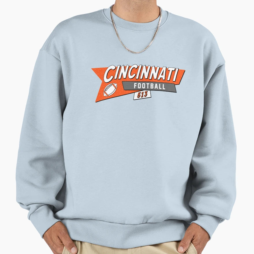Cincinnati 90S Football Sweatshirt - Streetwear Style Unisex - T-Shirt, Sweatshirt, Hoodie