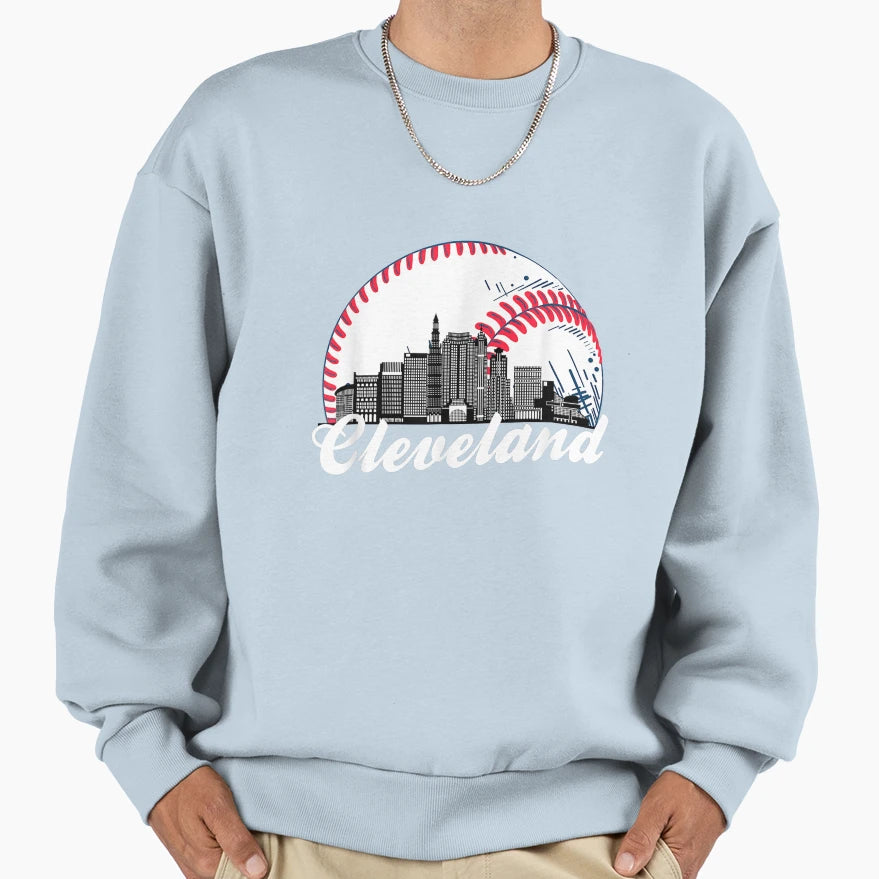 Cleveland Baseball Skyline Cleveland T-Shirt - Streetwear Style Unisex - T-Shirt, Sweatshirt, Hoodie