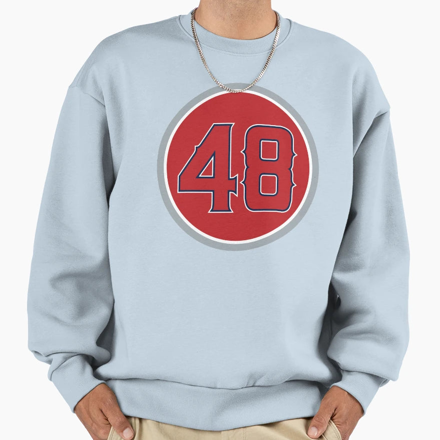 Torii Hunter 48 Jersey Number Sweatshirt - Novelty Apparel Unisex - T-Shirt, Sweatshirt, Hoodie