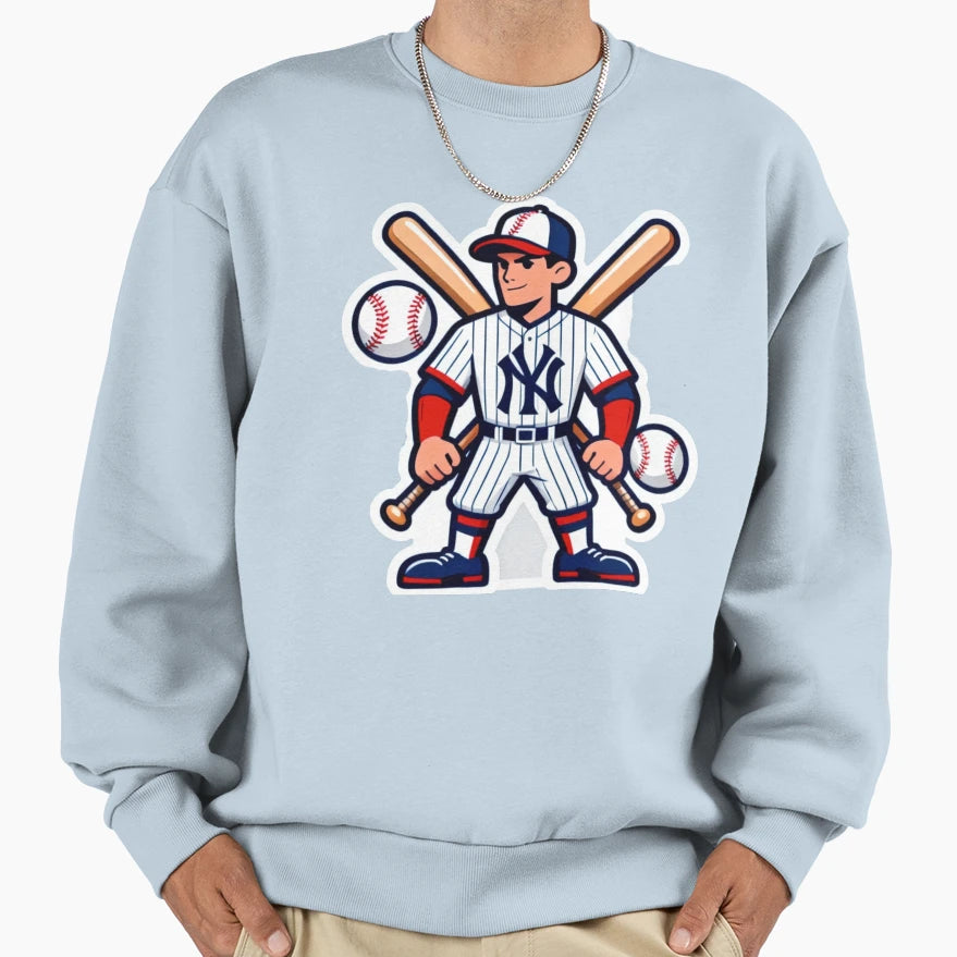 Ny Baseball Sweatshirt - Custom Art Print Unisex - T-Shirt, Sweatshirt, Hoodie