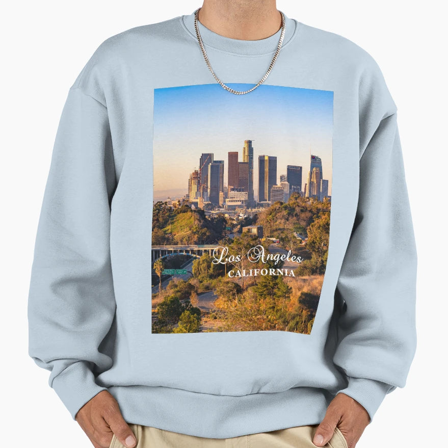 Los Angeles California Beautiful Los Sweatshirt - Custom Art Print Unisex - T-Shirt, Sweatshirt, Hoodie