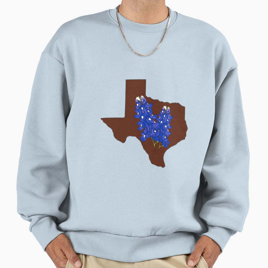 Texas Bluebonnets Sweatshirt - Streetwear Style Men Women - T-Shirt, Sweatshirt, Hoodie