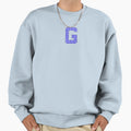Uppercase G Blue Pixel Block Character Sweatshirt - Graphic Print Men Women - T-Shirt, Sweatshirt, Hoodie