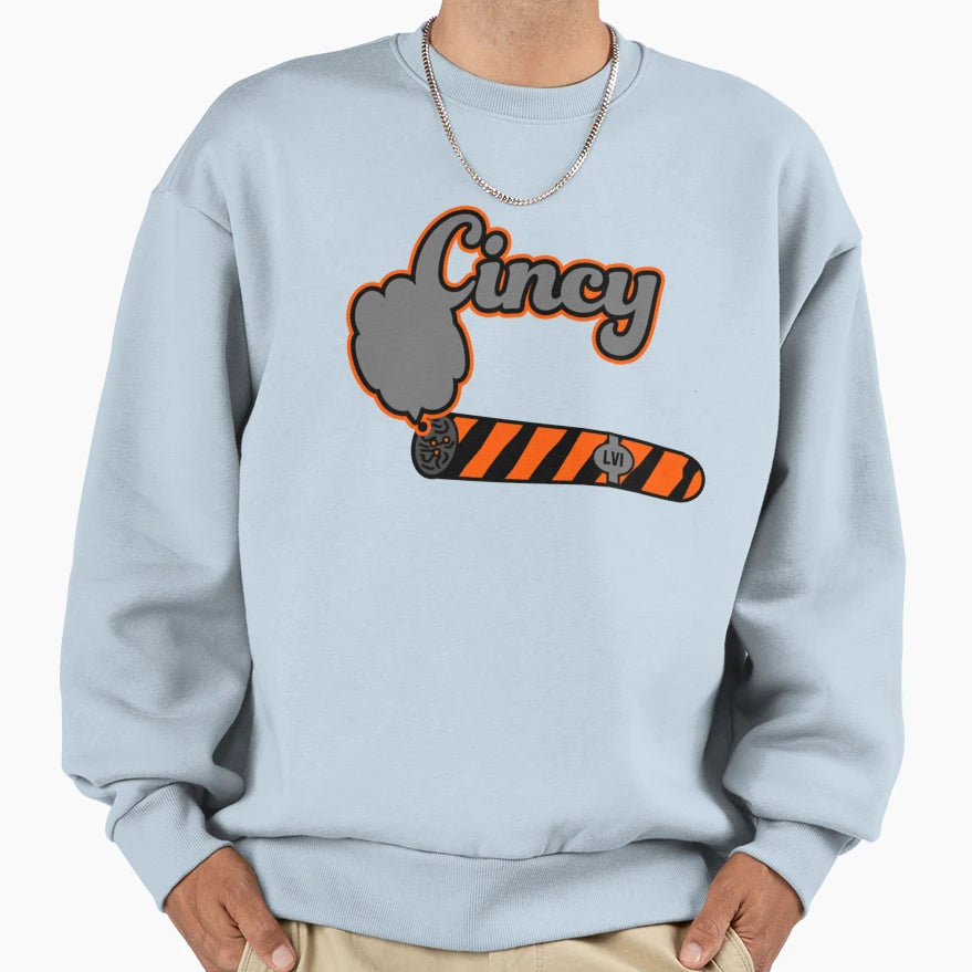 Cincy Big Game Smoke Sweatshirt - Minimalist Print for Adults - T-Shirt, Sweatshirt, Hoodie