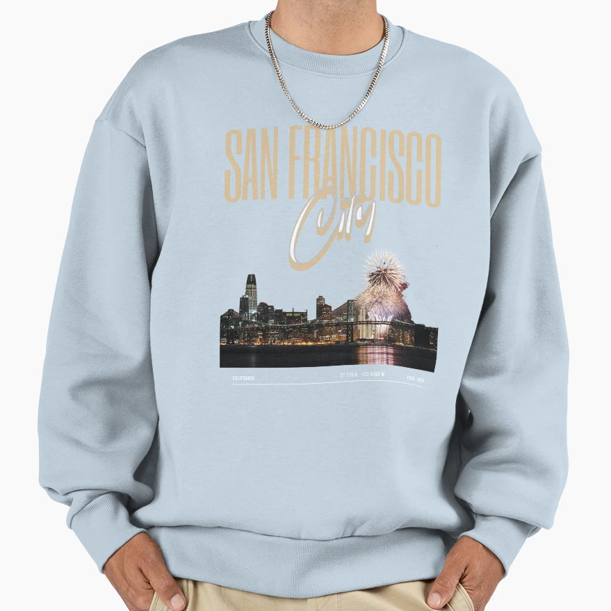 San Francisco City Sweatshirt - Graphic Print Unisex - T-Shirt, Sweatshirt, Hoodie