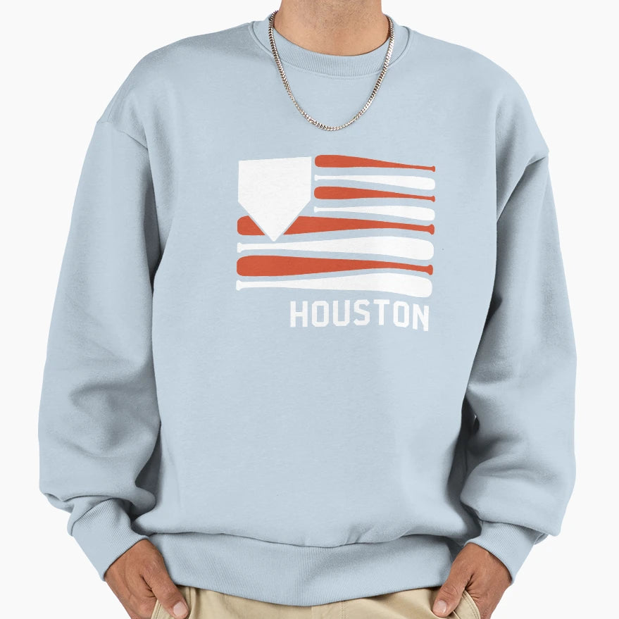 Houston Baseball Is American Sweatshirt - Fun Novelty Design Men Women - T-Shirt, Sweatshirt, Hoodie