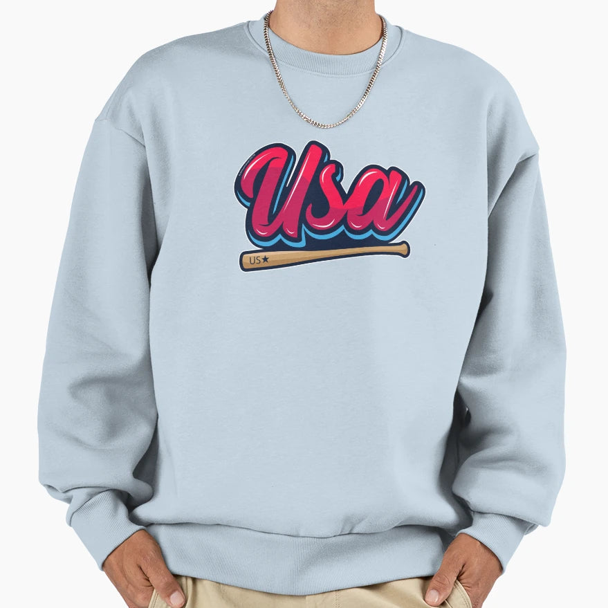 Usa Baseball Sweatshirt - Streetwear Style for Adults - T-Shirt, Sweatshirt, Hoodie