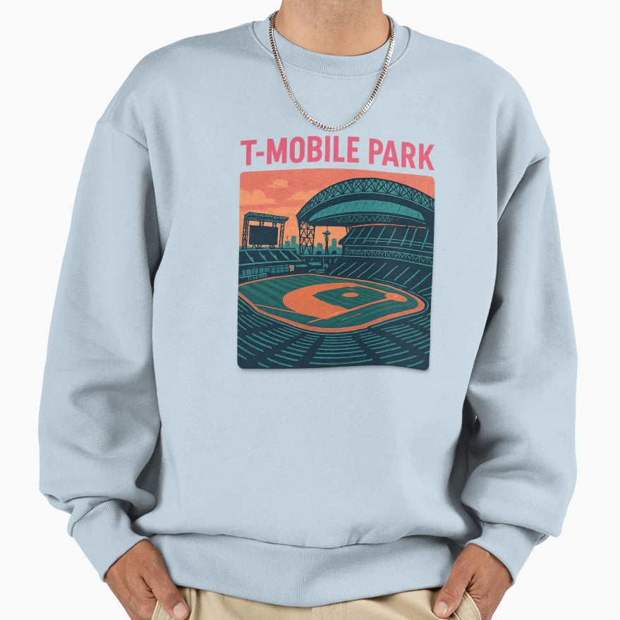 T Mobile Park Seattle Skyline Sweatshirt - Minimalist Print Unisex - T-Shirt, Sweatshirt, Hoodie