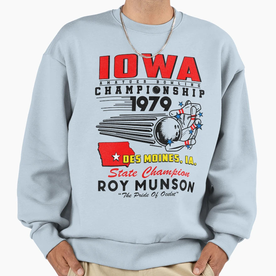Iowa Bowling Championship 1979 State Sweatshirt - Aesthetic Graphic Unisex - T-Shirt, Sweatshirt, Hoodie