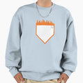 Houston Baseball Home Plate Sweatshirt - Casual Everyday Wear Men Women - T-Shirt, Sweatshirt, Hoodie