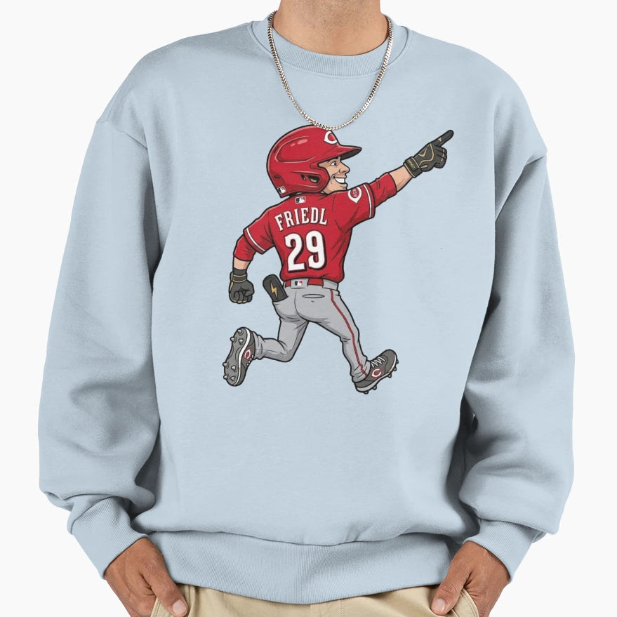 Tj Friedl Home Run Celebration Sweatshirt - Trendy Graphic Men Women - T-Shirt, Sweatshirt, Hoodie