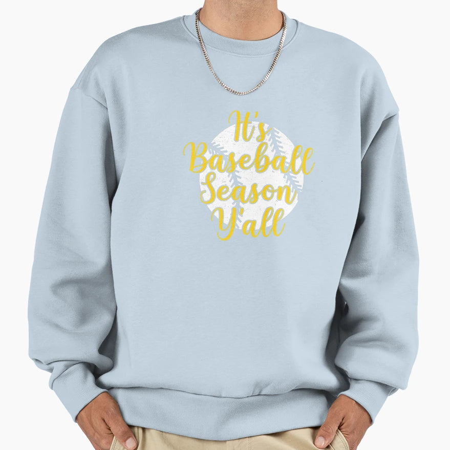 Its Baseball Season Funny Game Day T-Shirt - Minimalist Print Men Women - T-Shirt, Sweatshirt, Hoodie