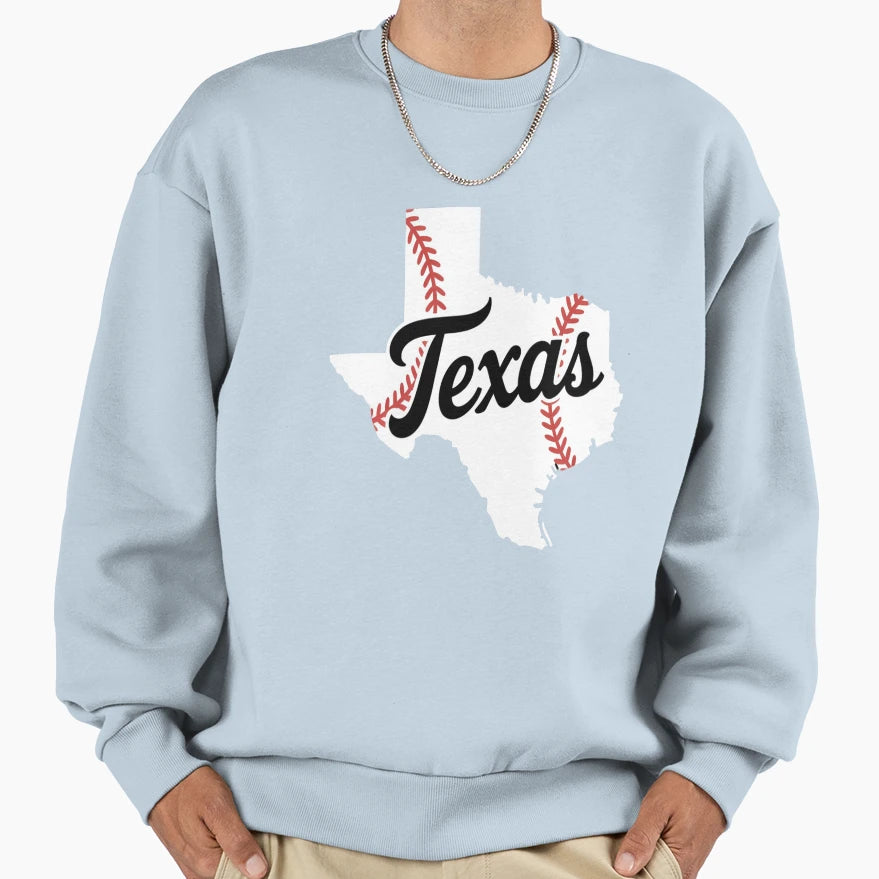 Texas Baseball Sweatshirt - Novelty Apparel Men Women - T-Shirt, Sweatshirt, Hoodie