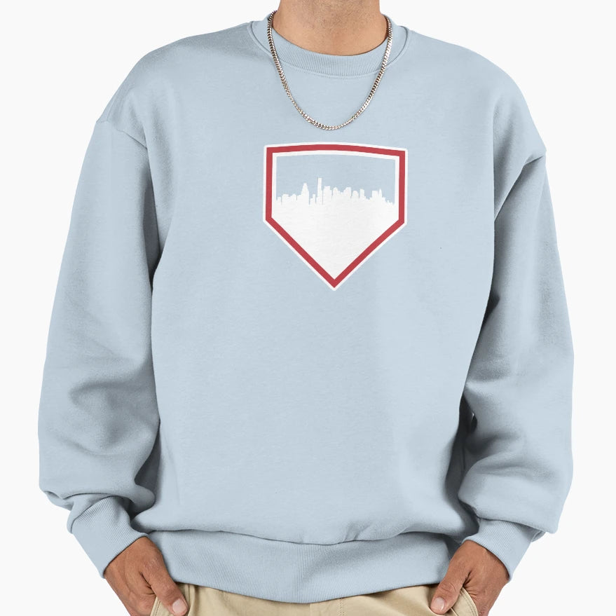 Boston Baseball Bos Home Skyline Sweatshirt - Graphic Print Unisex - T-Shirt, Sweatshirt, Hoodie