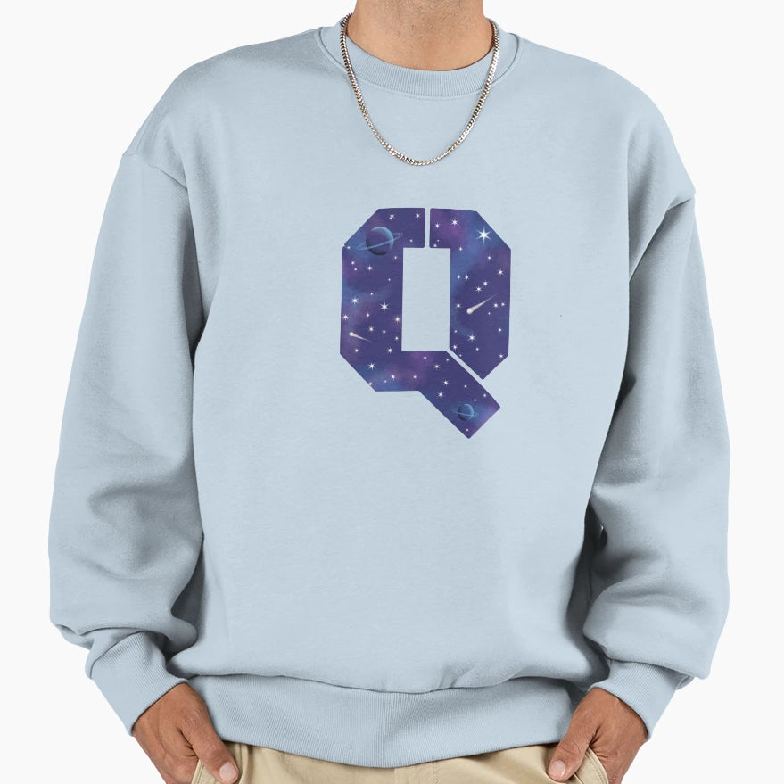 Outer Space Q Sweatshirt - Minimalist Print Men Women - T-Shirt, Sweatshirt, Hoodie