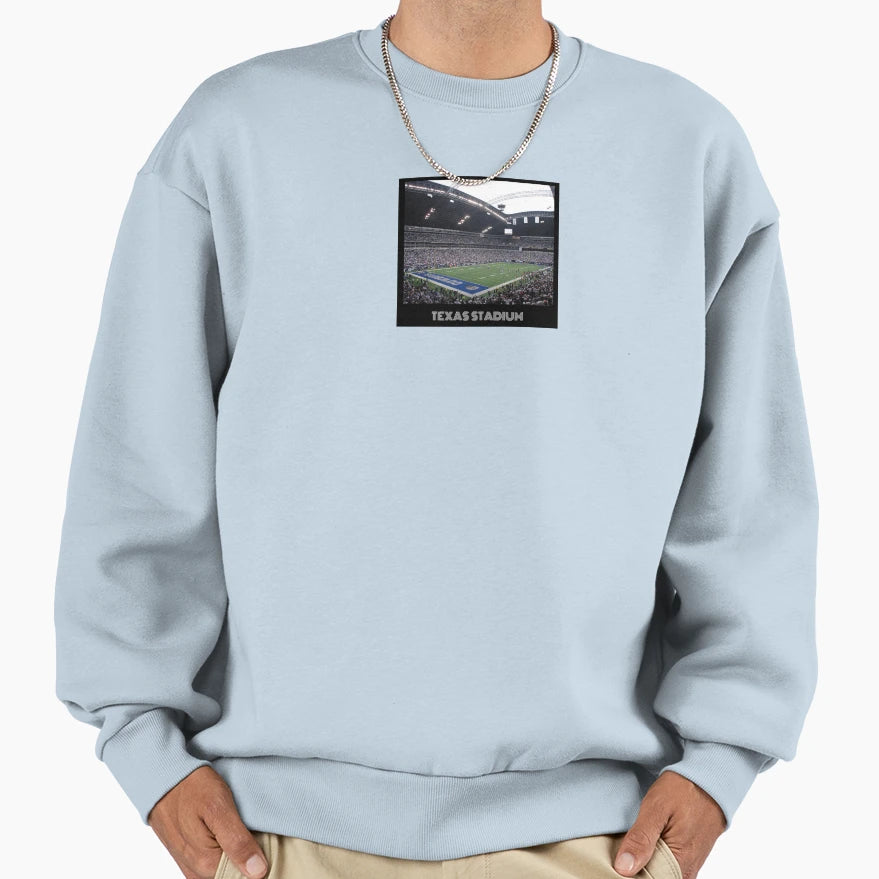 Texas Stadium Silver Sweatshirt - Custom Art Print for Adults - T-Shirt, Sweatshirt, Hoodie