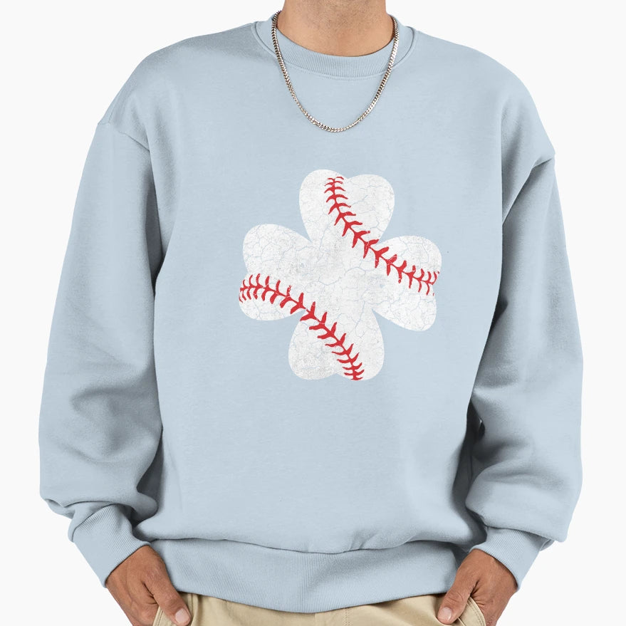 Baseball St Patrick Day Funny Sweatshirt - Trendy Graphic Men Women - T-Shirt, Sweatshirt, Hoodie