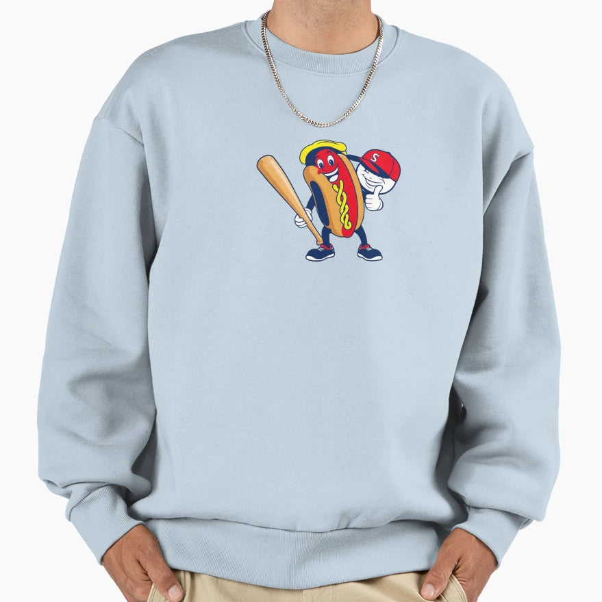 Tastiest Home Run Sports Hot Dog Sweatshirt - Minimalist Print Men Women - T-Shirt, Sweatshirt, Hoodie