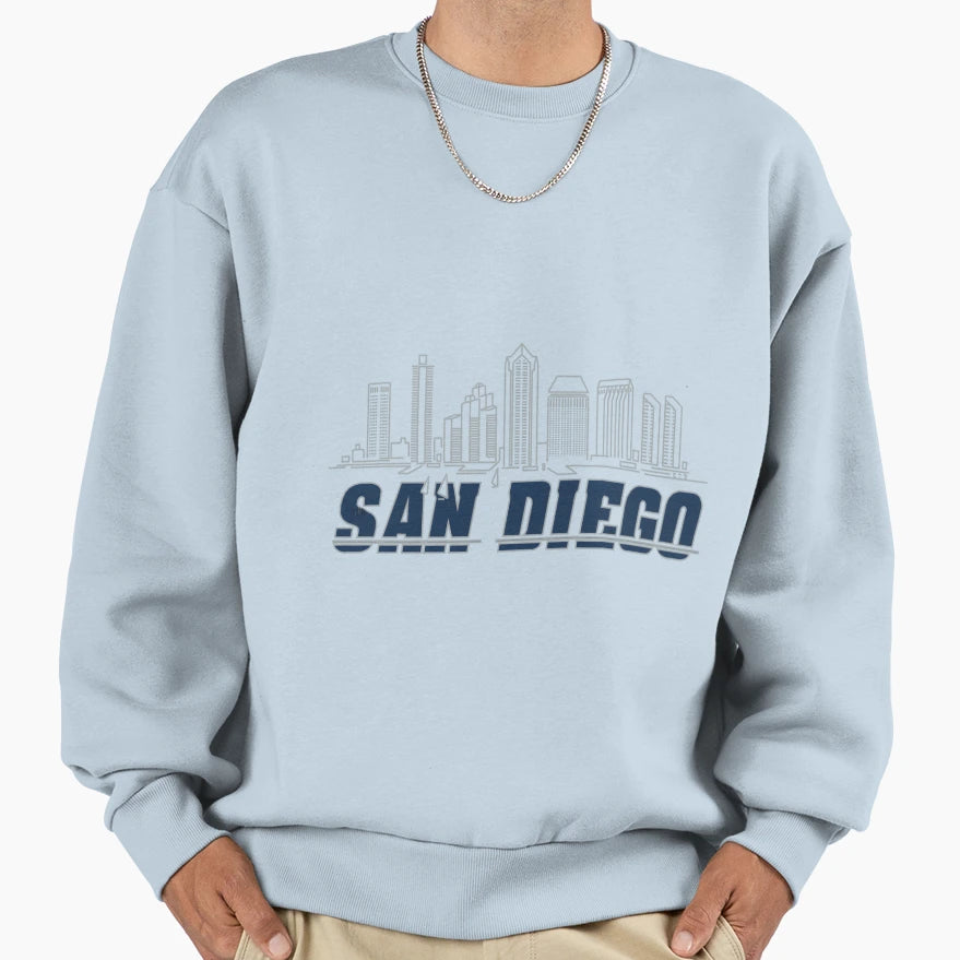 San Diego California Skyline Sweatshirt - Graphic Print Men Women - T-Shirt, Sweatshirt, Hoodie