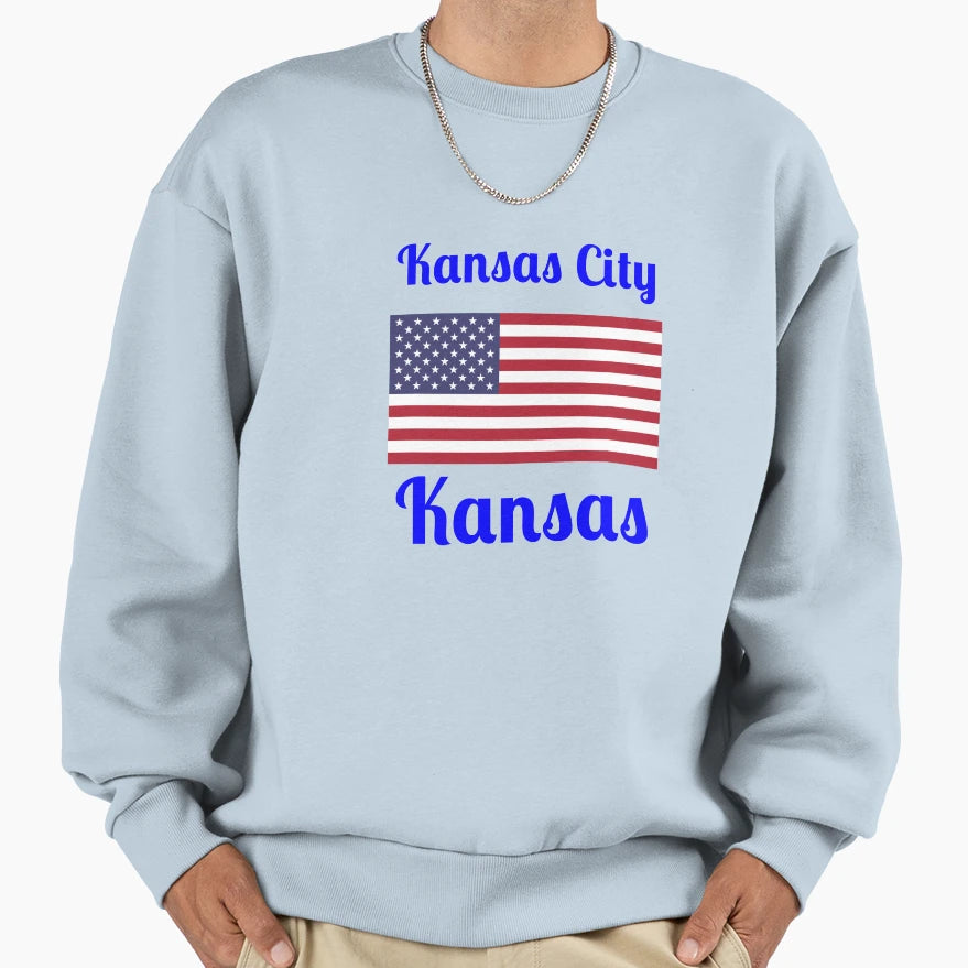 Kansas City Kansas Stylish Prints Sweatshirt - Minimalist Print Unisex - T-Shirt, Sweatshirt, Hoodie