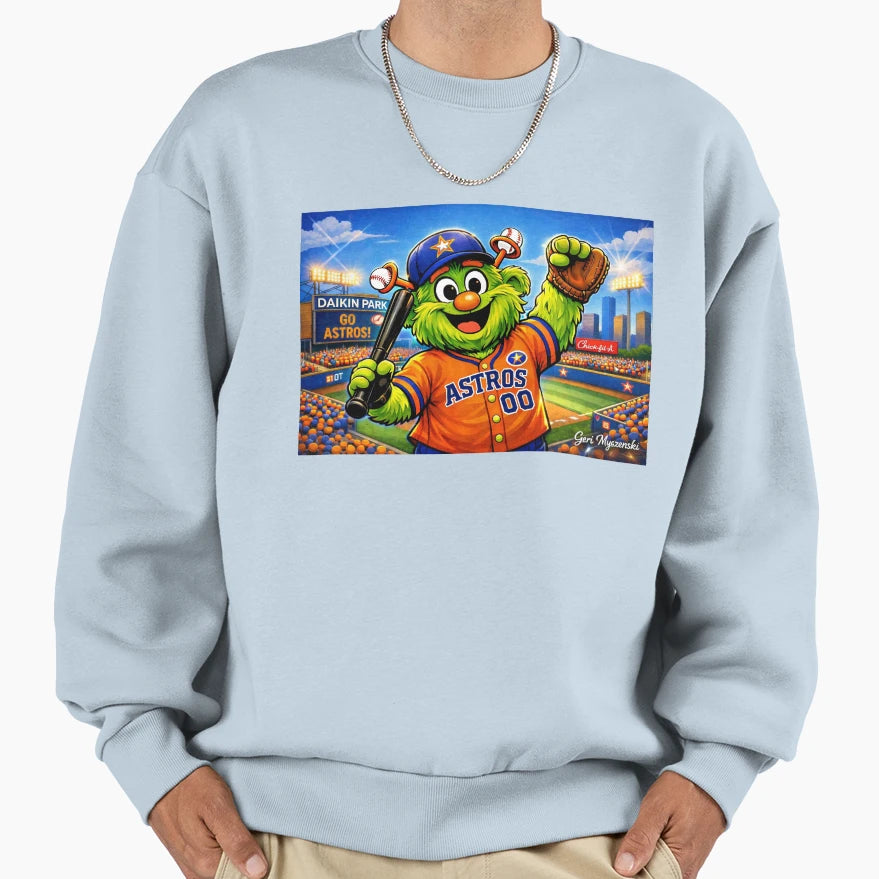 Houston Astros Orbit Daikin Park Sweatshirt - Minimalist Print for Adults - T-Shirt, Sweatshirt, Hoodie