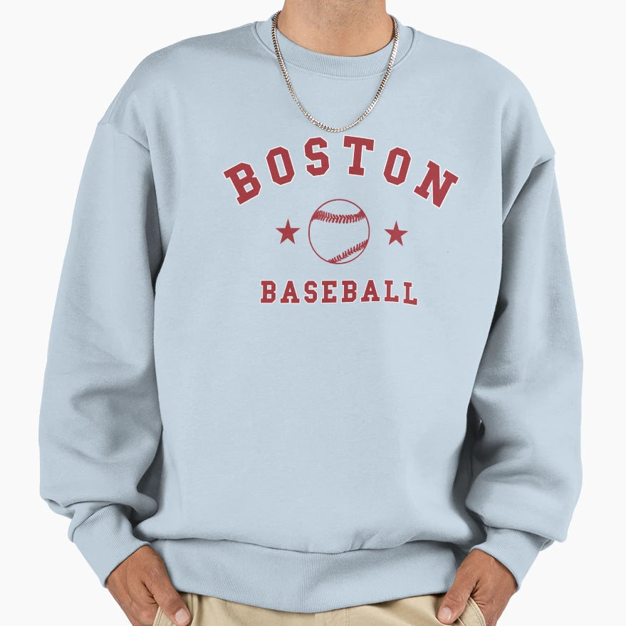 Boston Baseball Sweatshirt - Custom Art Print Unisex - T-Shirt, Sweatshirt, Hoodie